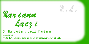 mariann laczi business card